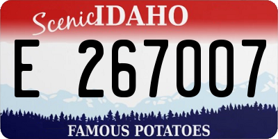 ID license plate E267007