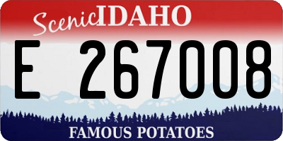 ID license plate E267008