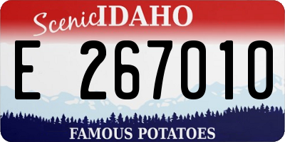 ID license plate E267010
