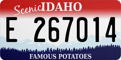 ID license plate E267014