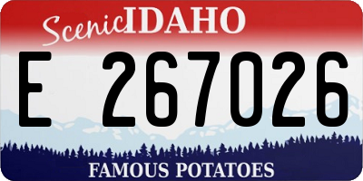 ID license plate E267026