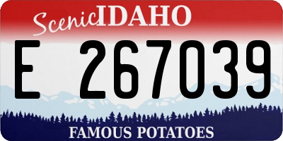 ID license plate E267039