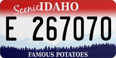 ID license plate E267070