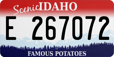 ID license plate E267072