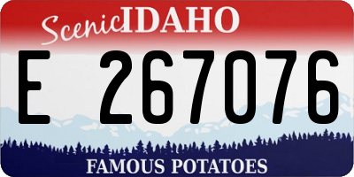 ID license plate E267076