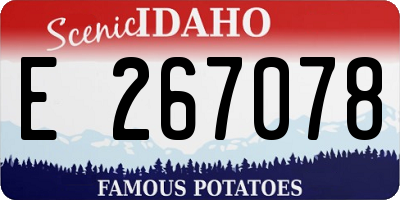 ID license plate E267078