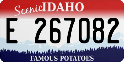 ID license plate E267082