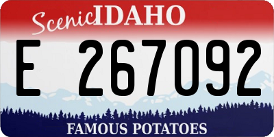 ID license plate E267092
