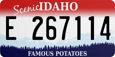 ID license plate E267114