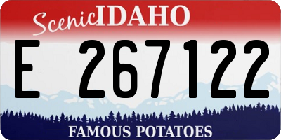ID license plate E267122