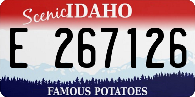 ID license plate E267126