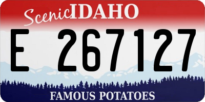 ID license plate E267127