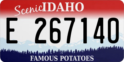 ID license plate E267140