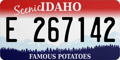 ID license plate E267142