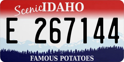 ID license plate E267144