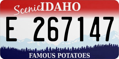 ID license plate E267147