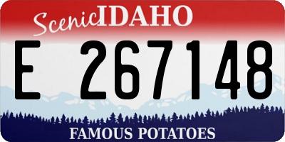 ID license plate E267148