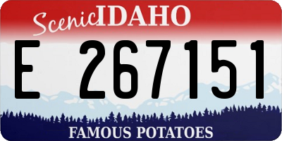 ID license plate E267151