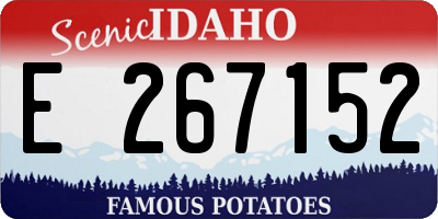 ID license plate E267152