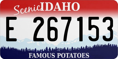 ID license plate E267153
