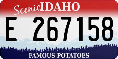ID license plate E267158