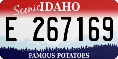 ID license plate E267169