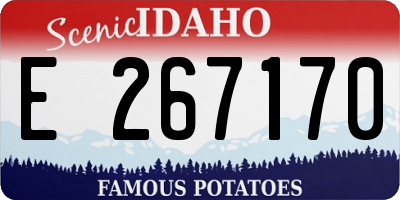 ID license plate E267170