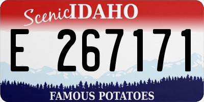 ID license plate E267171