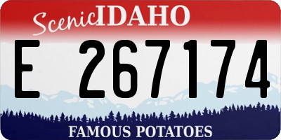 ID license plate E267174