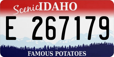 ID license plate E267179