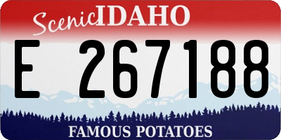 ID license plate E267188