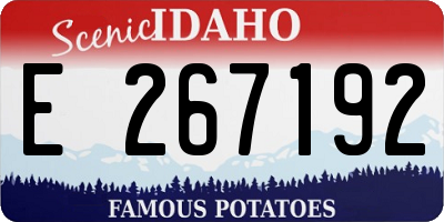 ID license plate E267192
