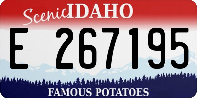 ID license plate E267195