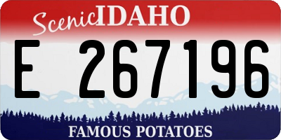 ID license plate E267196