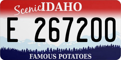 ID license plate E267200