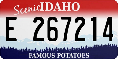 ID license plate E267214