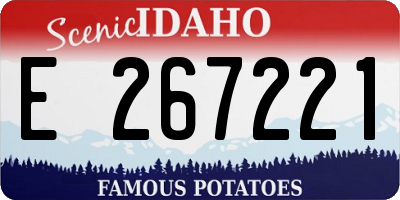 ID license plate E267221
