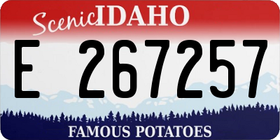 ID license plate E267257