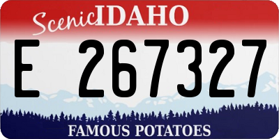 ID license plate E267327