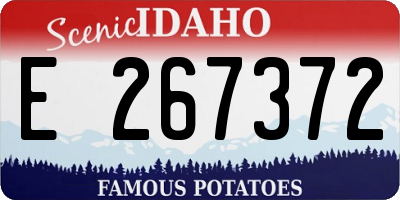 ID license plate E267372