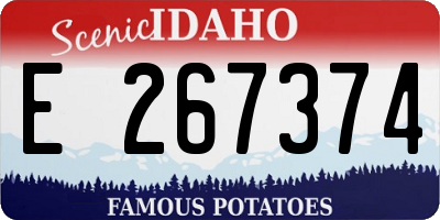 ID license plate E267374
