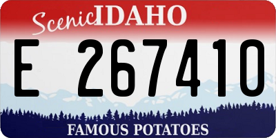 ID license plate E267410