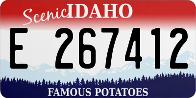 ID license plate E267412