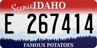 ID license plate E267414
