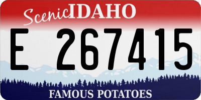 ID license plate E267415