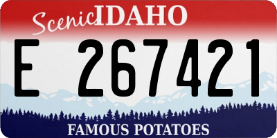 ID license plate E267421