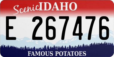 ID license plate E267476