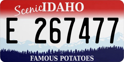 ID license plate E267477