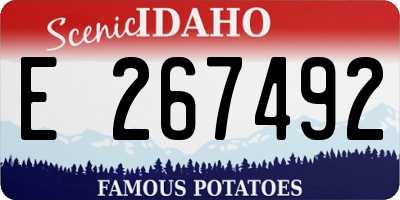 ID license plate E267492