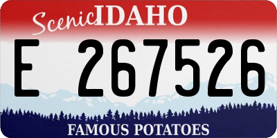 ID license plate E267526